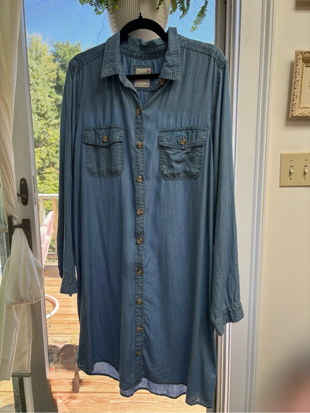 SOFT DENIM LONG DRESS SIZE EXTRA LARGE